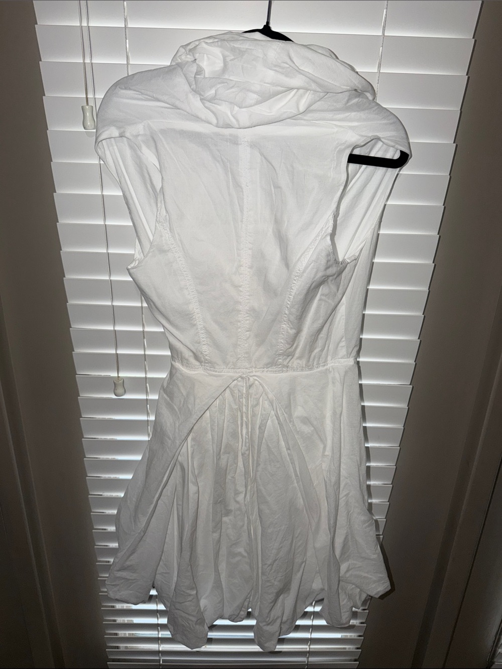 Elan White Sleeveless Wrap Dress with Cowl Neck - Picture 6 of 6